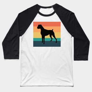 Vintage Sunset Boxer Dog Owner Gift Baseball T-Shirt